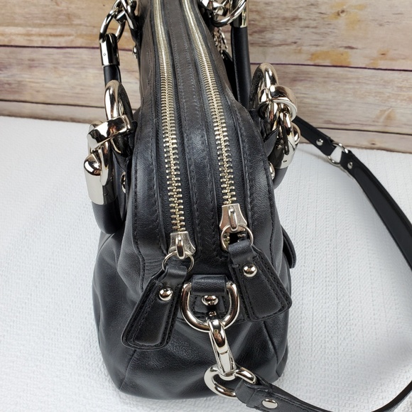 Coach Black Leather Satchel Bag - Picture 3 of 8